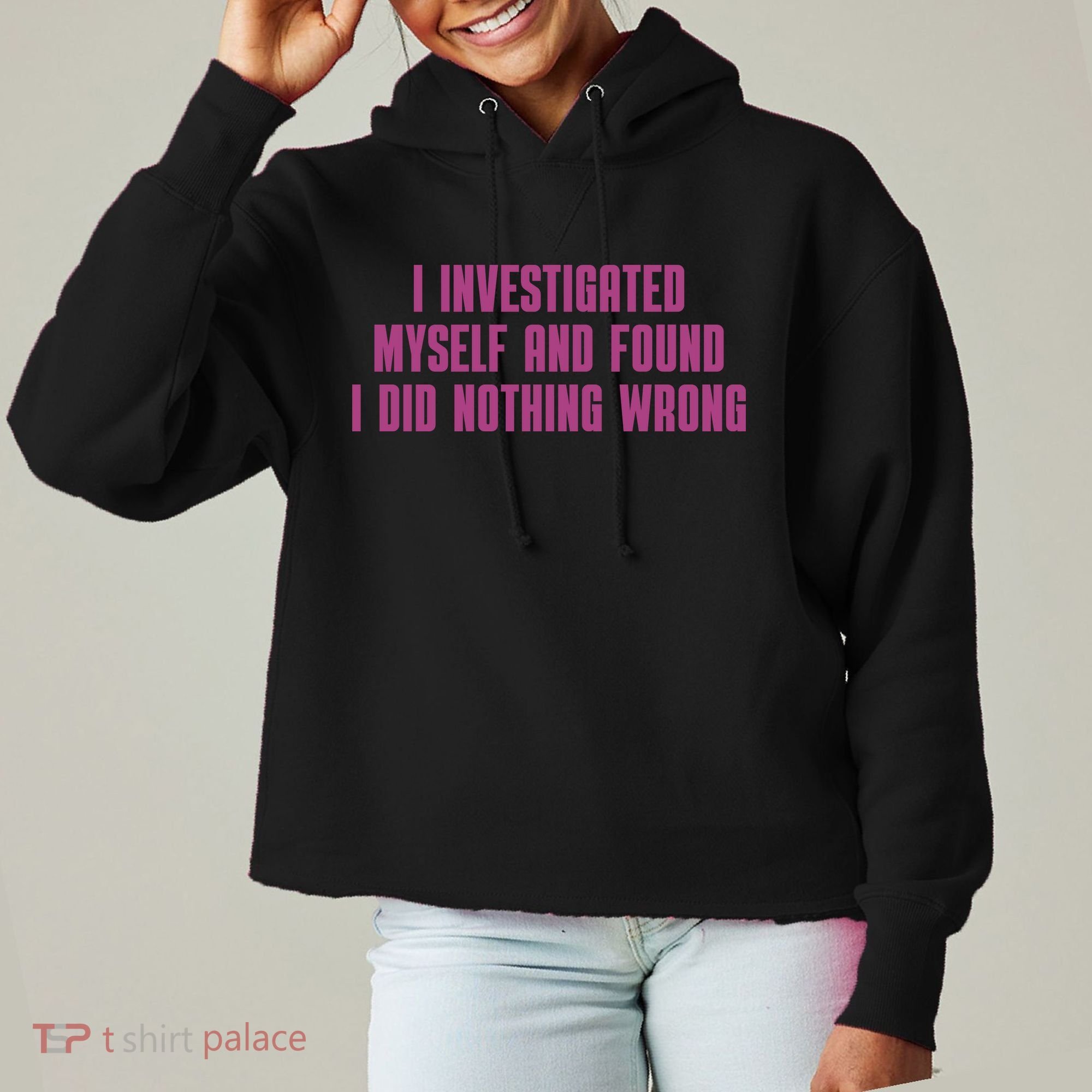 I Investigated Myself And Found I Did Nothing Wrong Ladies Heavyweight Boxy Pullover Hoodie
