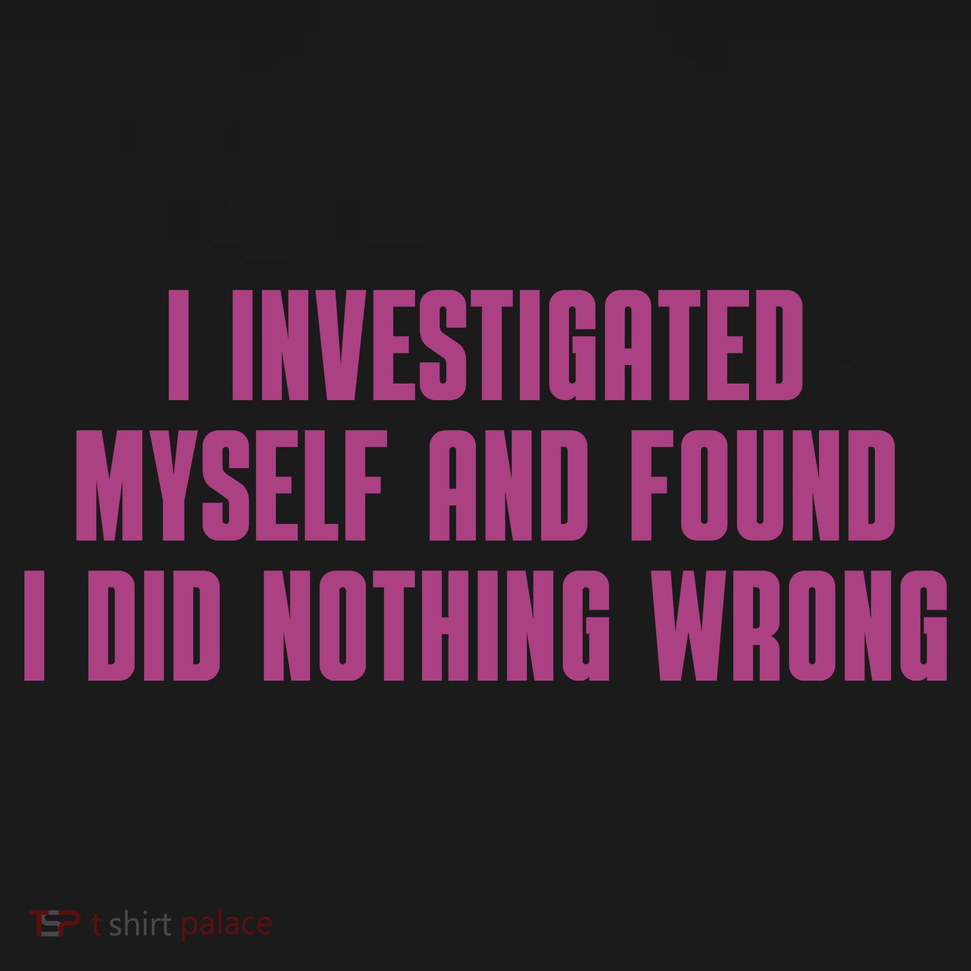 I Investigated Myself And Found I Did Nothing Wrong USA-Made Doggie Bandana