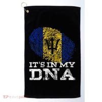 It's In My DNA Barbados Cool Barbadian Afro Bajan Flag Golf Towel thumb 0