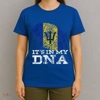 It's In My DNA Barbados Cool Barbadian Afro Bajan Flag T-Shirt thumb 4