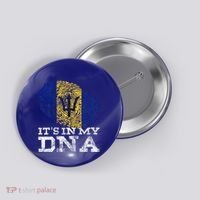 It's In My DNA Barbados Cool Barbadian Afro Bajan Flag Button thumb 0