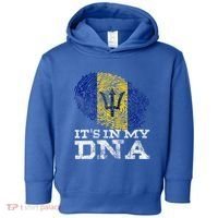 It's In My DNA Barbados Cool Barbadian Afro Bajan Flag Toddler Hoodie thumb 0