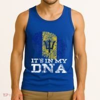 It's In My DNA Barbados Cool Barbadian Afro Bajan Flag Tank Top thumb 3