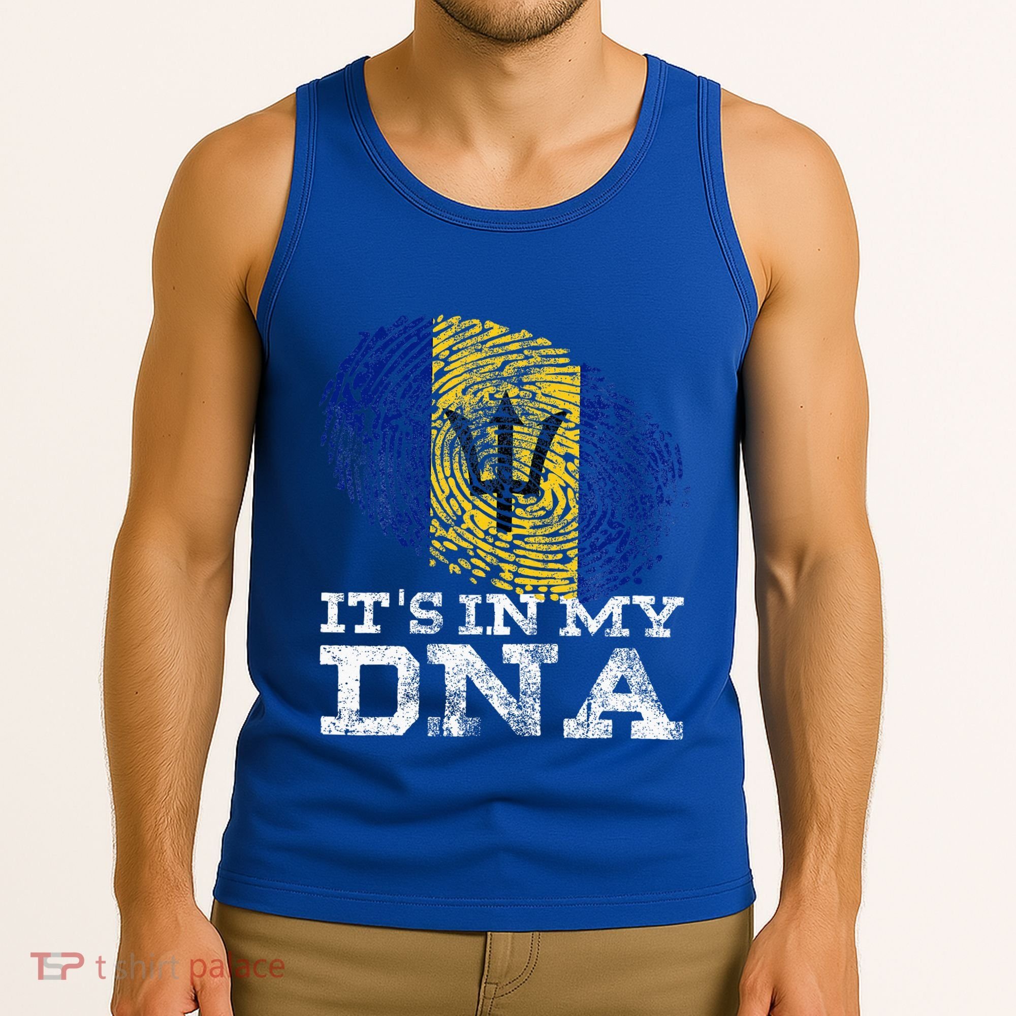 It's In My DNA Barbados Cool Barbadian Afro Bajan Flag Tank Top