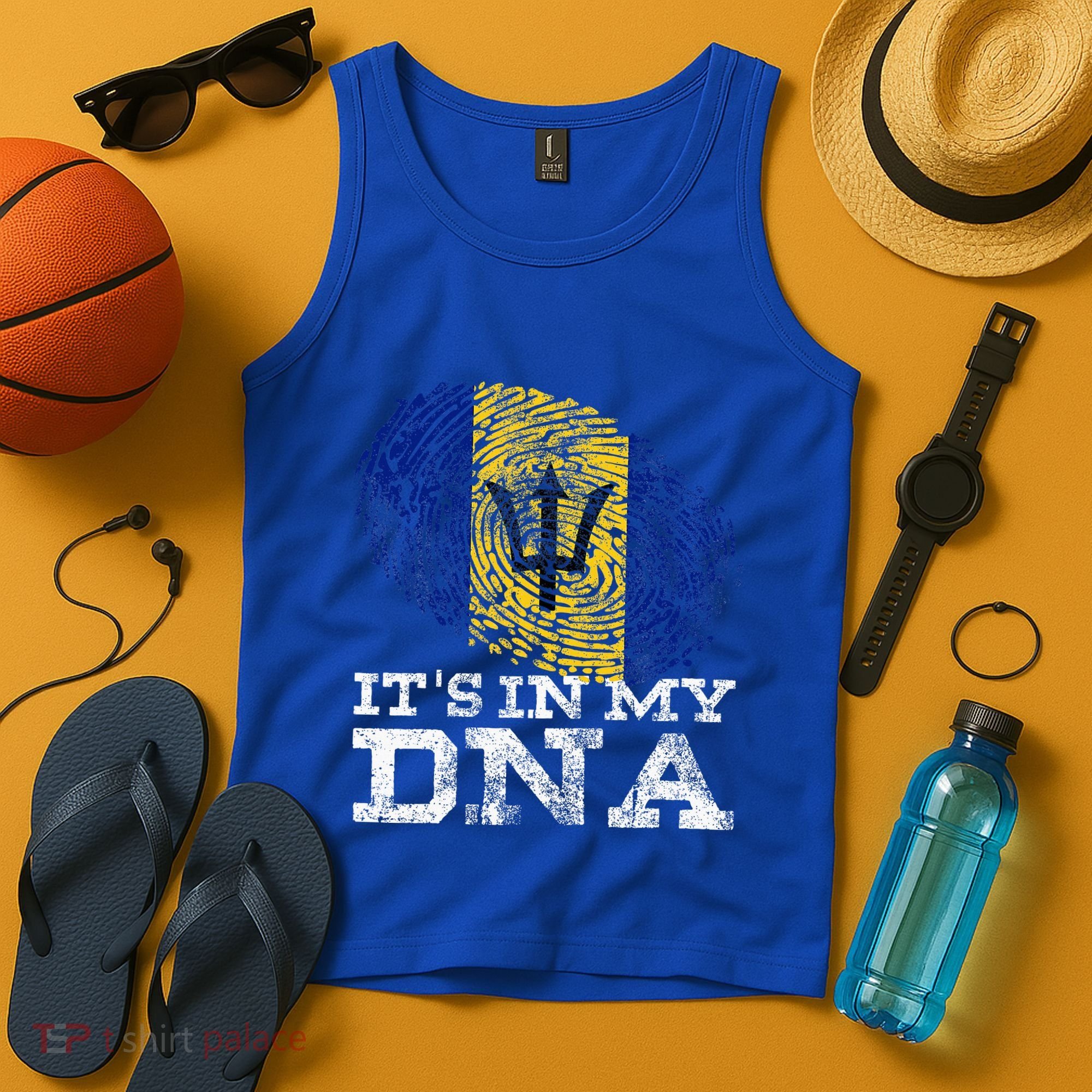It's In My DNA Barbados Cool Barbadian Afro Bajan Flag Tank Top