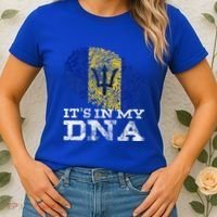 It's In My DNA Barbados Cool Barbadian Afro Bajan Flag Women's T-Shirt thumb 2