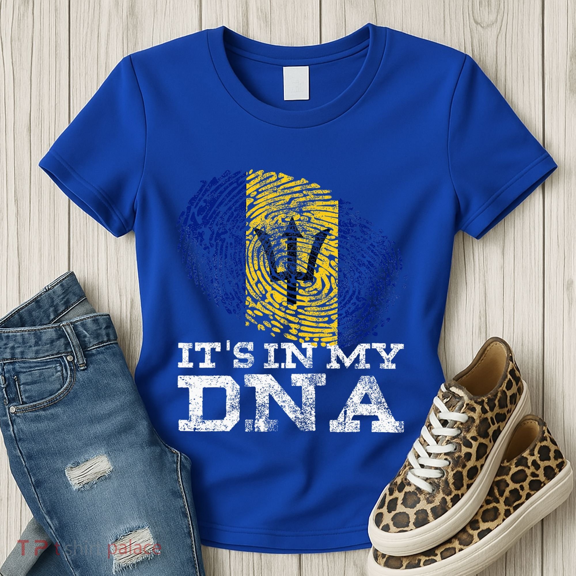 It's In My DNA Barbados Cool Barbadian Afro Bajan Flag Women's T-Shirt
