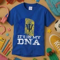 It's In My DNA Barbados Cool Barbadian Afro Bajan Flag Kids T-Shirt thumb 3