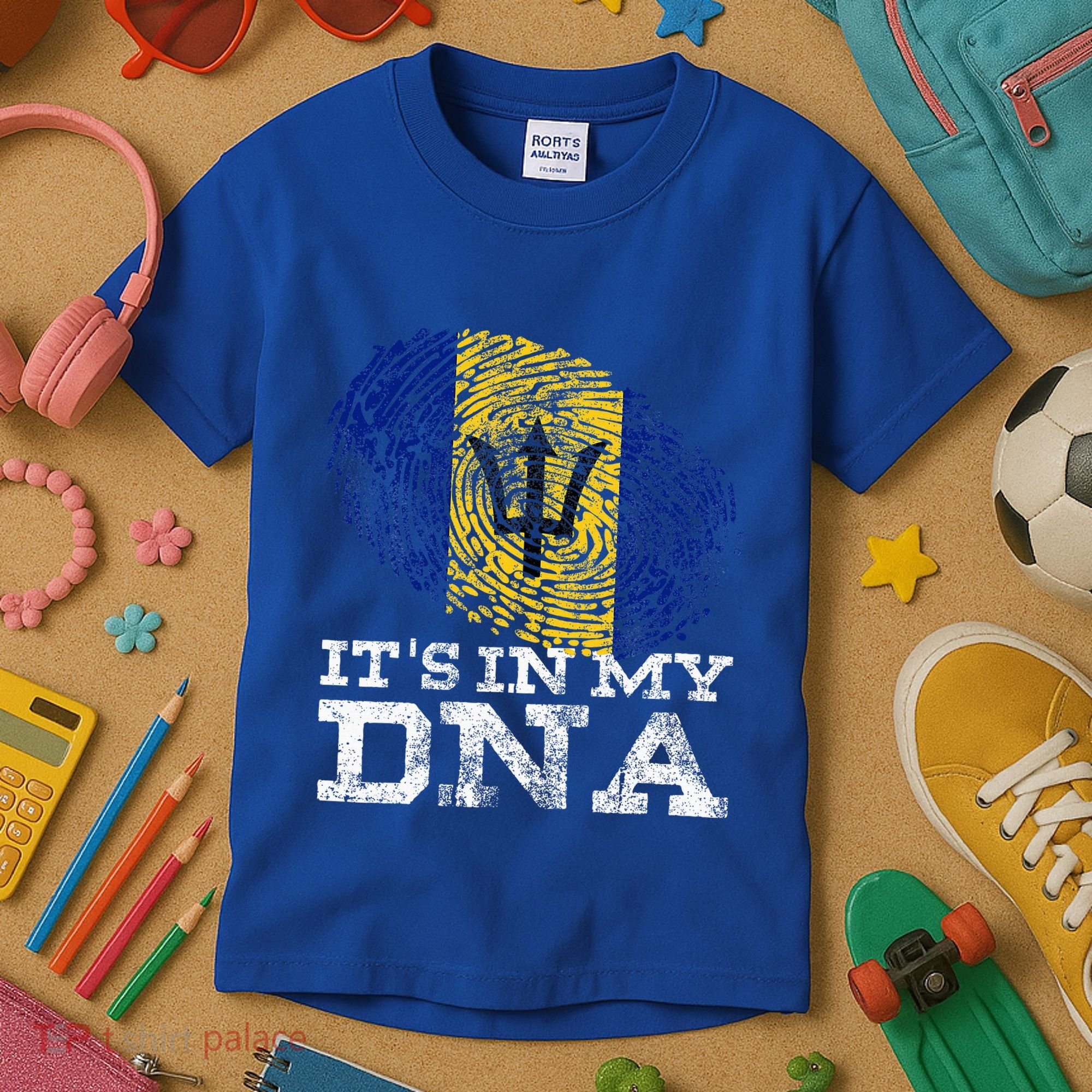 It's In My DNA Barbados Cool Barbadian Afro Bajan Flag Kids T-Shirt