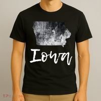 Iowa IA Map Grunge Vintage Graphic Home State T-Shirt thumb 3