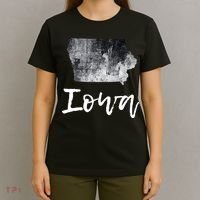 Iowa IA Map Grunge Vintage Graphic Home State T-Shirt thumb 4