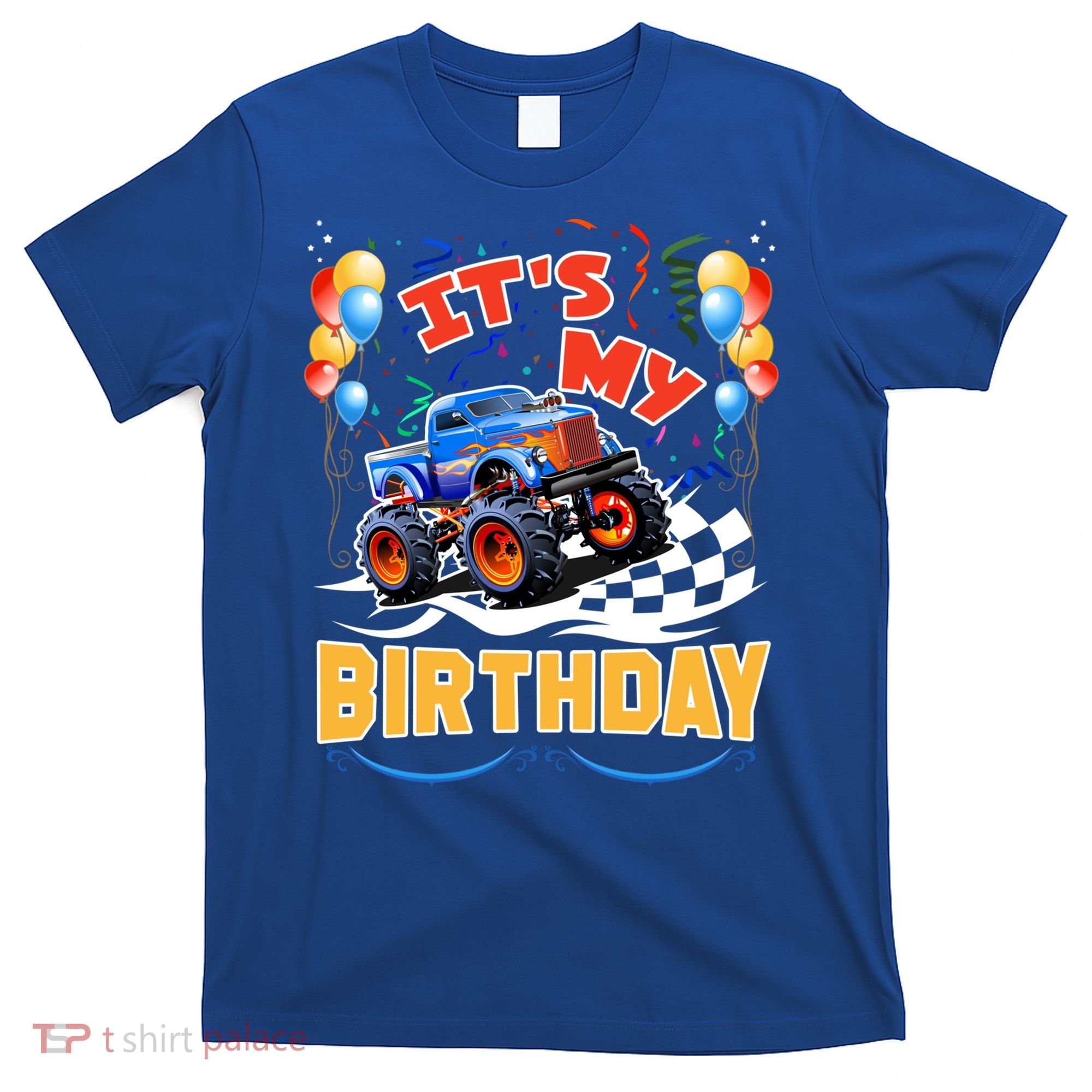 It Is My Birthday Boy Monster Truck Car Party Day Kids Cute Gift T-Shirt