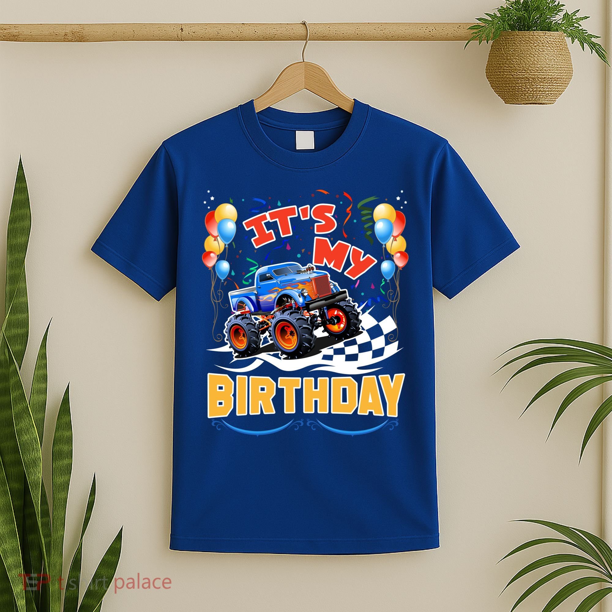 It Is My Birthday Boy Monster Truck Car Party Day Kids Cute Gift T-Shirt