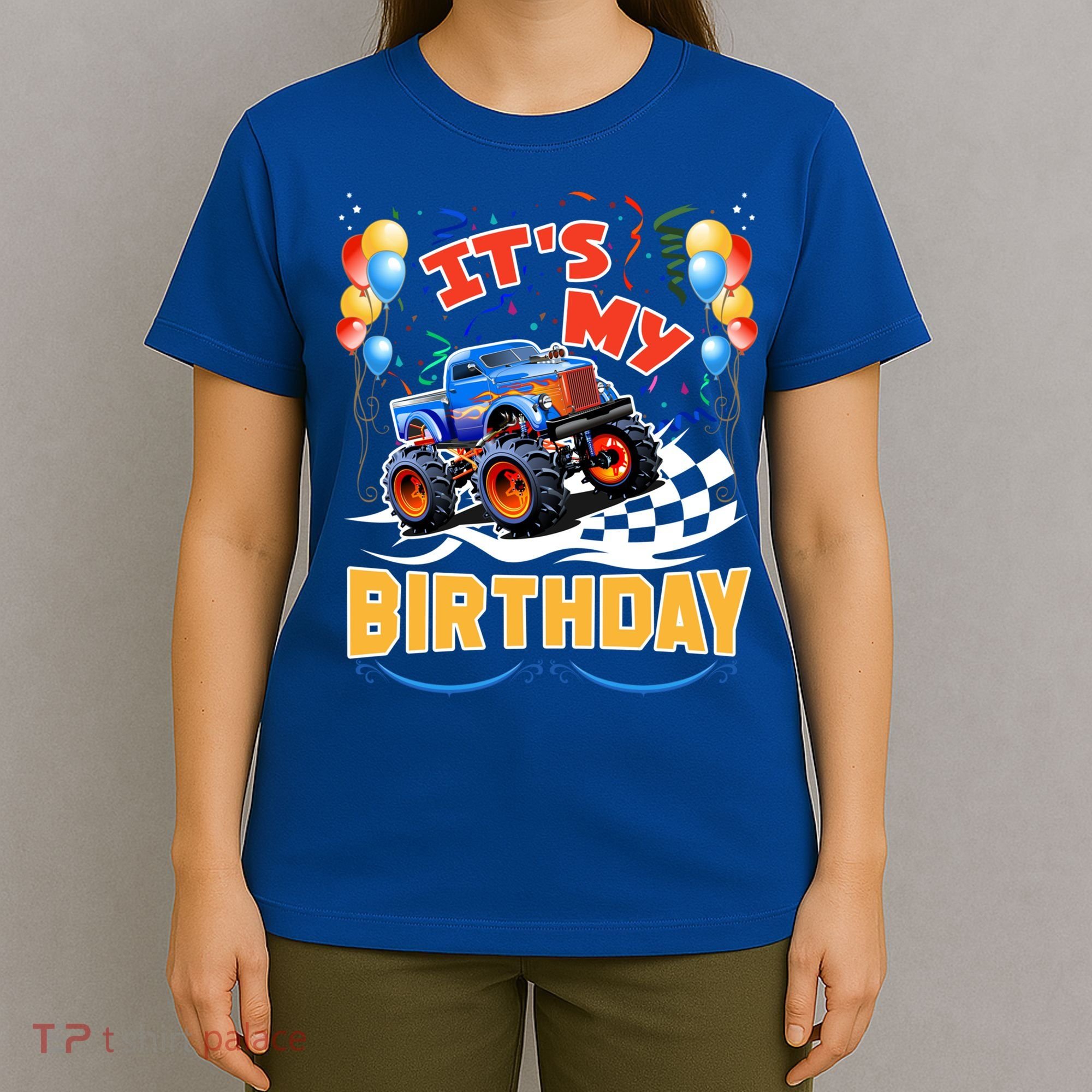 It Is My Birthday Boy Monster Truck Car Party Day Kids Cute Gift T-Shirt