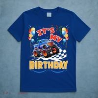 It Is My Birthday Boy Monster Truck Car Party Day Kids Cute Gift T-Shirt thumb 5
