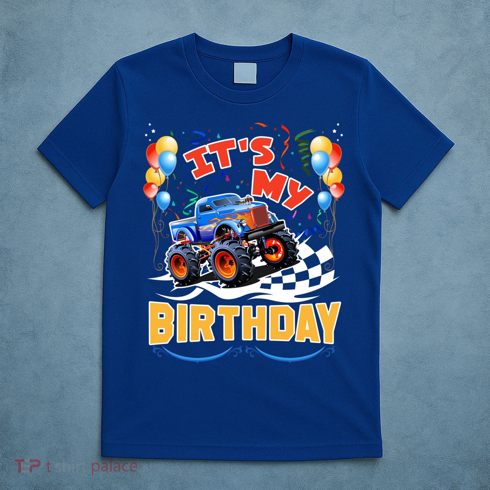 It Is My Birthday Boy Monster Truck Car Party Day Kids Cute Gift T-Shirt