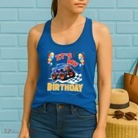 It Is My Birthday Boy Monster Truck Car Party Day Kids Cute Gift Women's Tank Top thumb 2