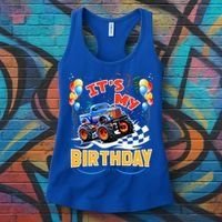 It Is My Birthday Boy Monster Truck Car Party Day Kids Cute Gift Women's Tank Top thumb 3