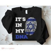 ItS In My Dna Israel Flag Fingerprint Israeli Patriotic Sweatshirt thumb 2