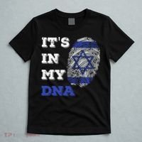 ItS In My Dna Israel Flag Fingerprint Israeli Patriotic T-Shirt thumb 5