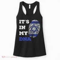 ItS In My Dna Israel Flag Fingerprint Israeli Patriotic Women's Tank Top thumb 0