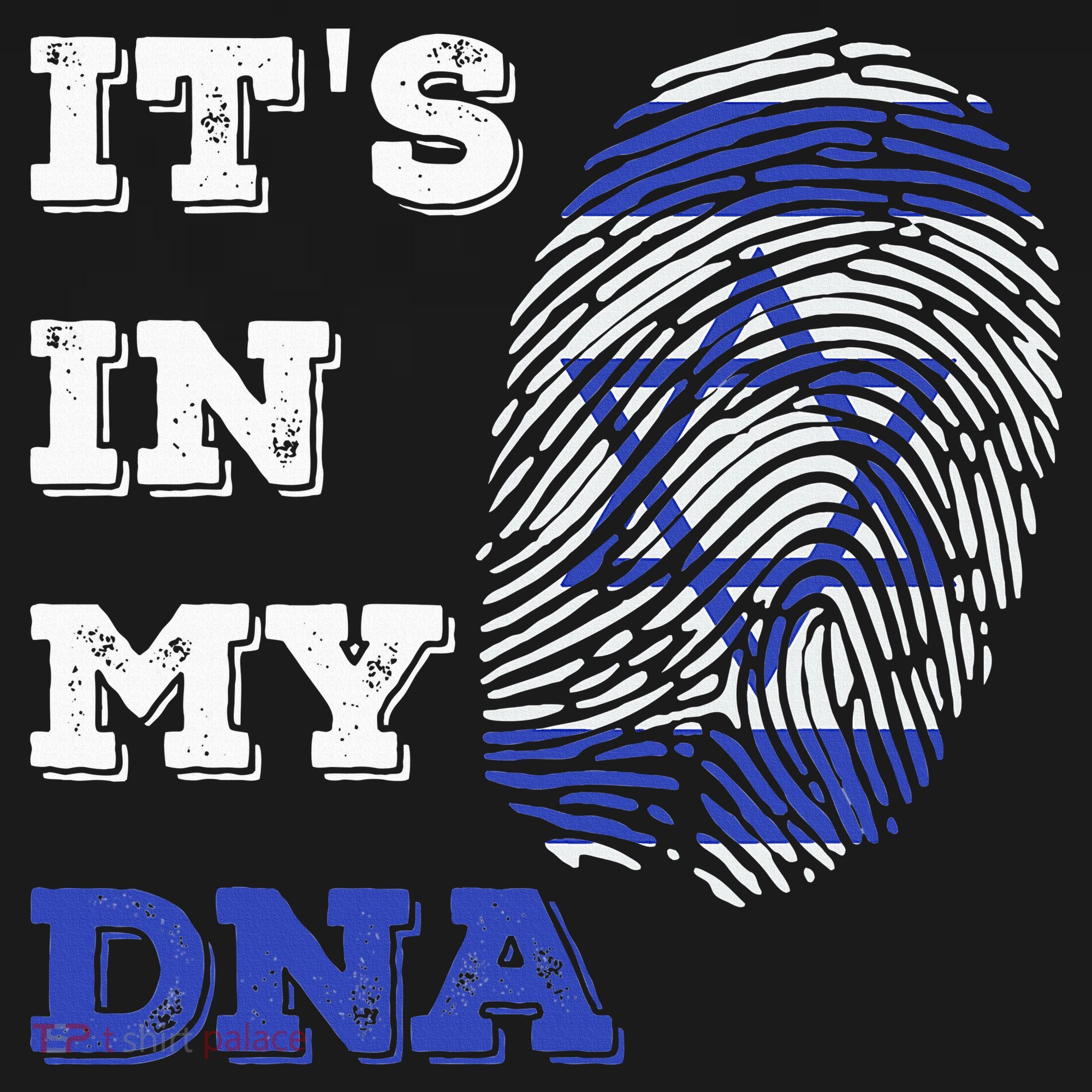 ItS In My Dna Israel Flag Fingerprint Israeli Patriotic Women's Tank Top