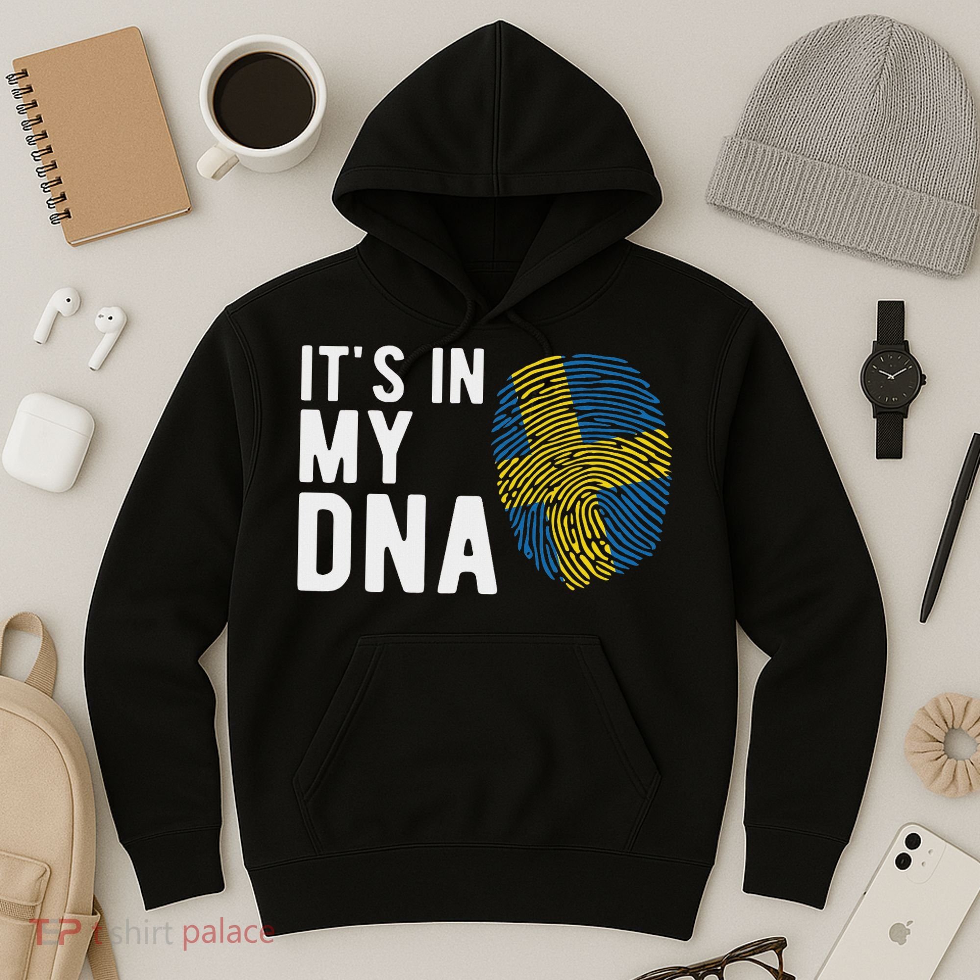 It's In My Dna Sweden Flag Swedish Gift Hoodie