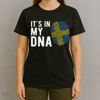 It's In My Dna Sweden Flag Swedish Gift T-Shirt thumb 4