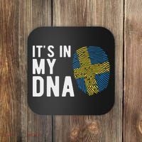 It's In My Dna Sweden Flag Swedish Gift Coaster thumb 0