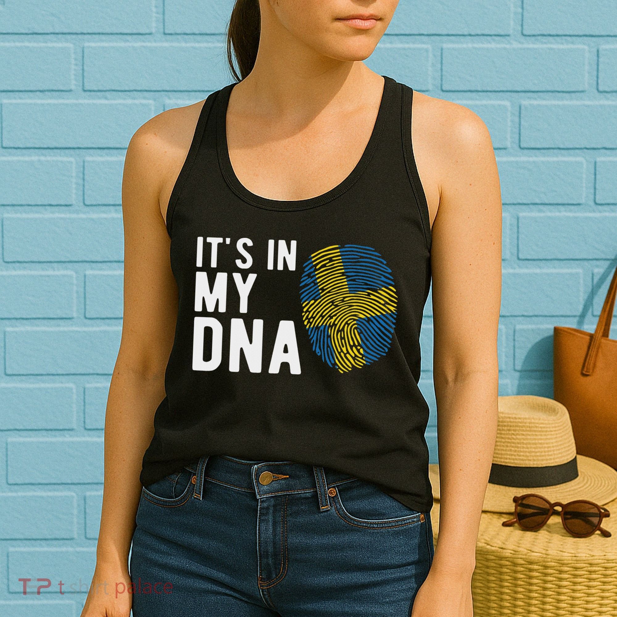 It's In My Dna Sweden Flag Swedish Gift Women's Tank Top