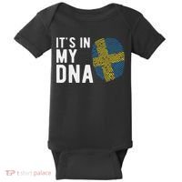 It's In My Dna Sweden Flag Swedish Gift Baby Bodysuit thumb 0