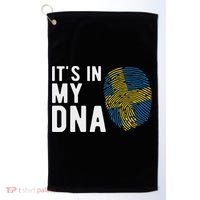 It's In My Dna Sweden Flag Swedish Gift Golf Towel thumb 0