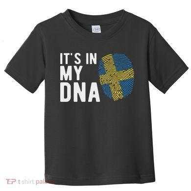 It's In My Dna Sweden Flag Swedish Gift Toddler T-Shirt
