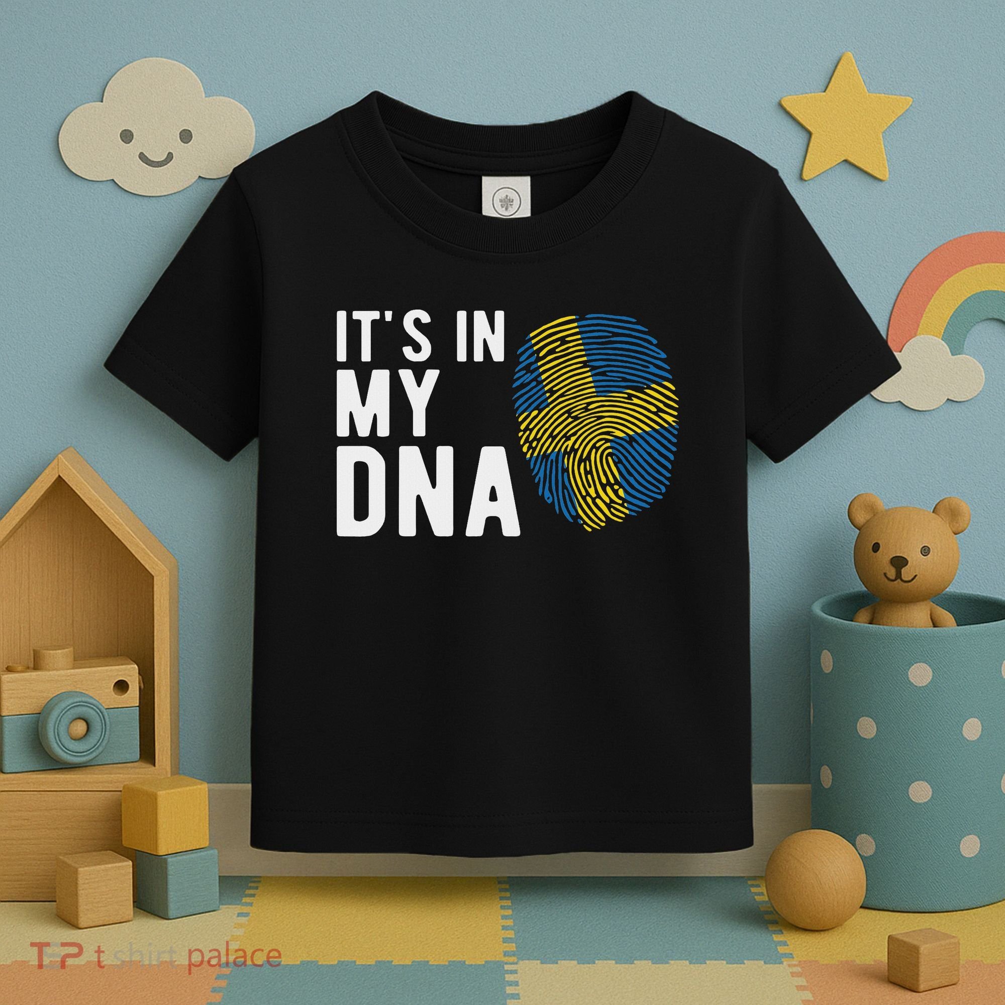 It's In My Dna Sweden Flag Swedish Gift Toddler T-Shirt