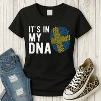 It's In My Dna Sweden Flag Swedish Gift Women's T-Shirt thumb 3