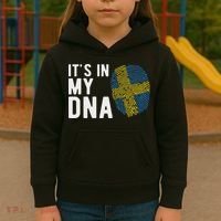 It's In My Dna Sweden Flag Swedish Gift Kids Hoodie thumb 3
