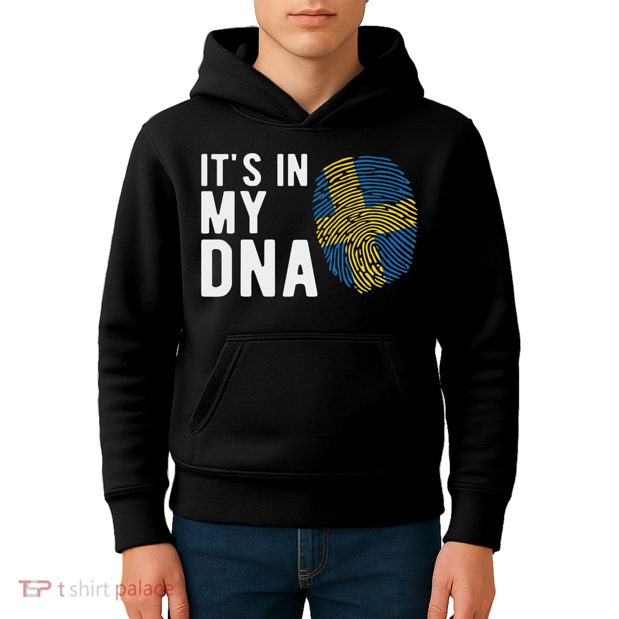 It's In My Dna Sweden Flag Swedish Gift Kids Hoodie