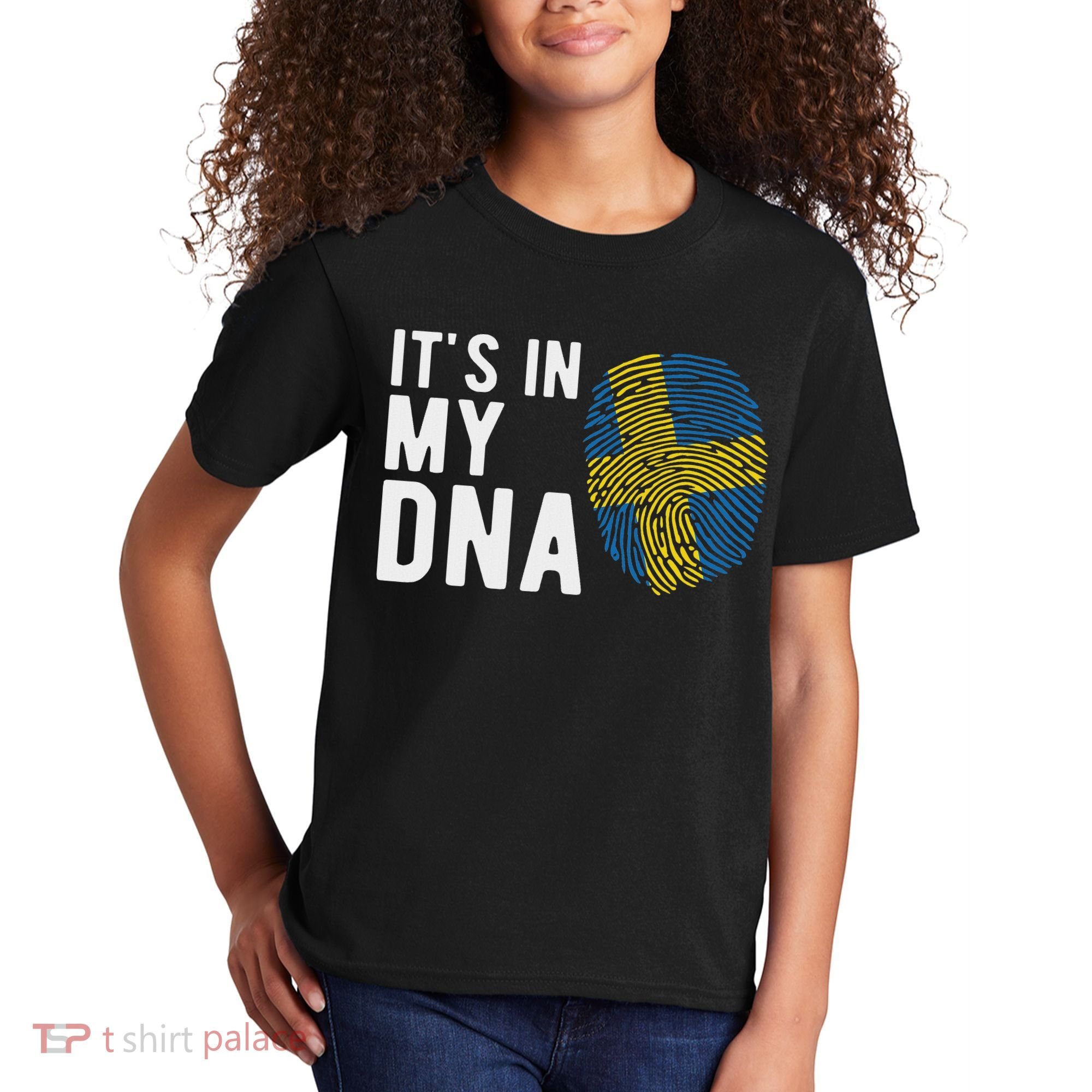 It's In My Dna Sweden Flag Swedish Gift Kids T-Shirt