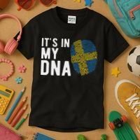 It's In My Dna Sweden Flag Swedish Gift Kids T-Shirt thumb 3