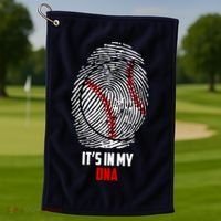 It's In My DNA Baseball Golf Towel thumb 1