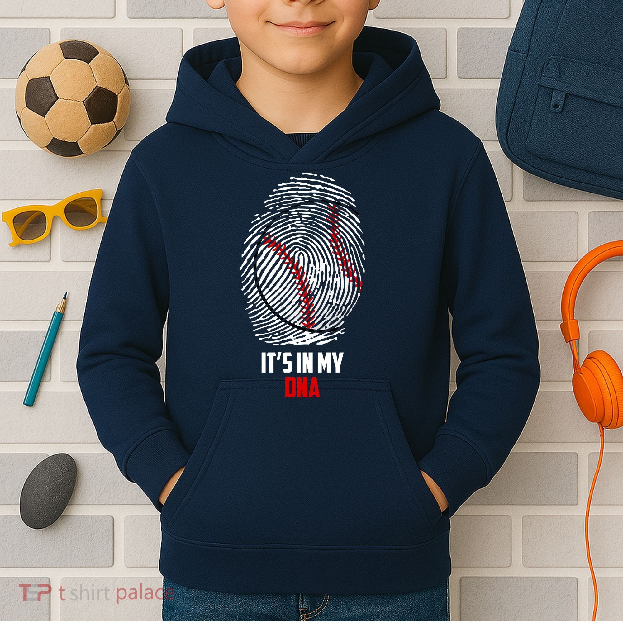 It's In My DNA Baseball Kids Hoodie