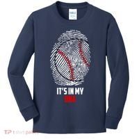 It's In My DNA Baseball Kids Long Sleeve Shirt thumb 0
