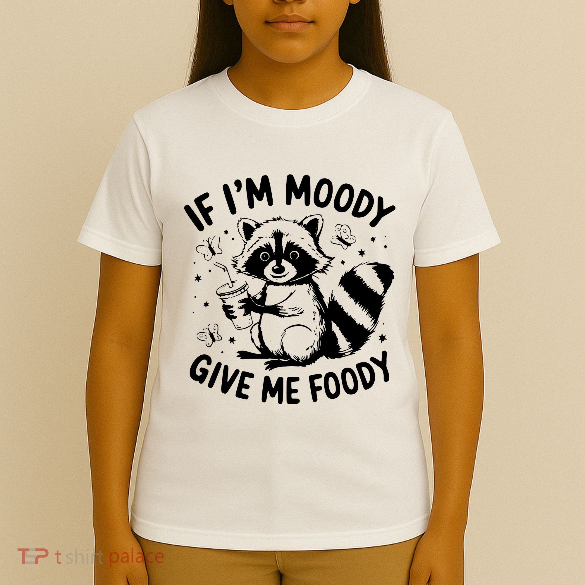 If IM Moody Give Me Foody Funny Raccoon T-Shirt