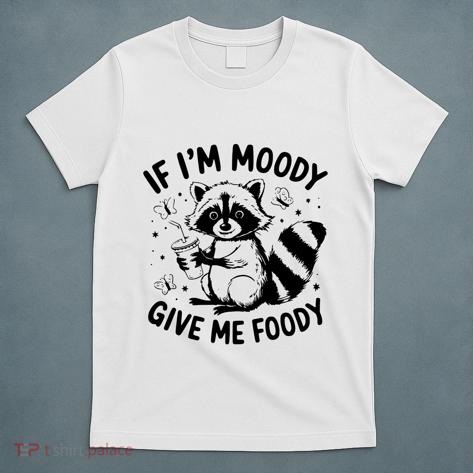 If IM Moody Give Me Foody Funny Raccoon T-Shirt
