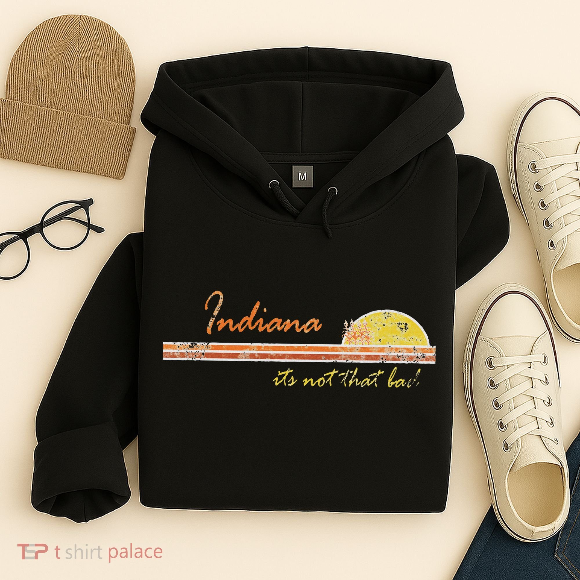 Indiana Its Not That Bad Awesome Retro State Hoodie