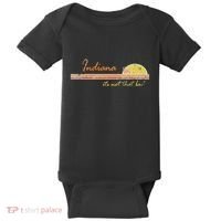 Indiana Its Not That Bad Awesome Retro State Baby Bodysuit thumb 0