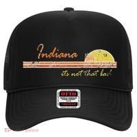Indiana Its Not That Bad Awesome Retro State Hat thumb 0