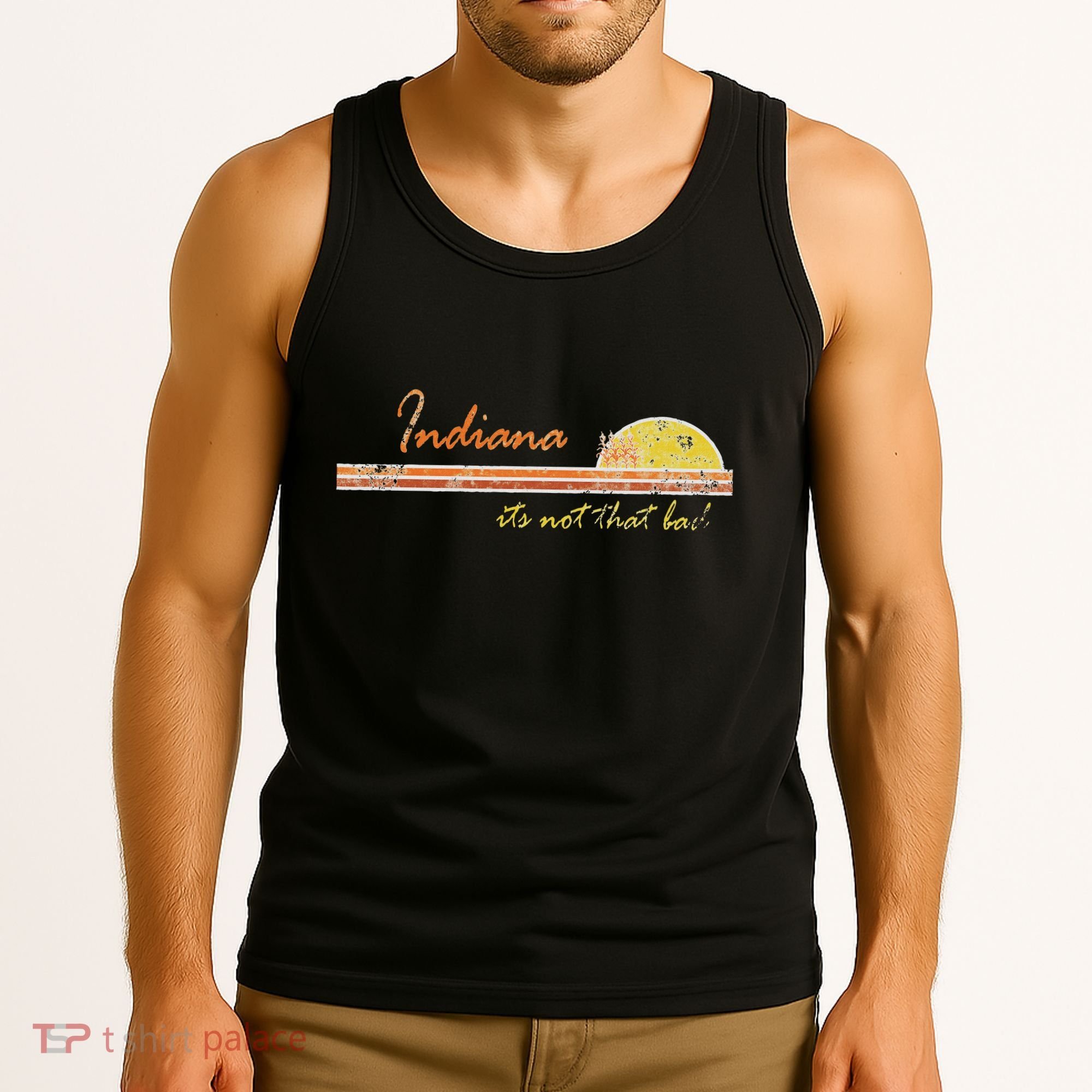 Indiana Its Not That Bad Awesome Retro State Tank Top