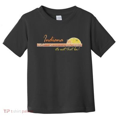 Indiana Its Not That Bad Awesome Retro State Toddler T-Shirt