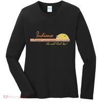 Indiana Its Not That Bad Awesome Retro State Women's Long Sleeve Shirt thumb 0